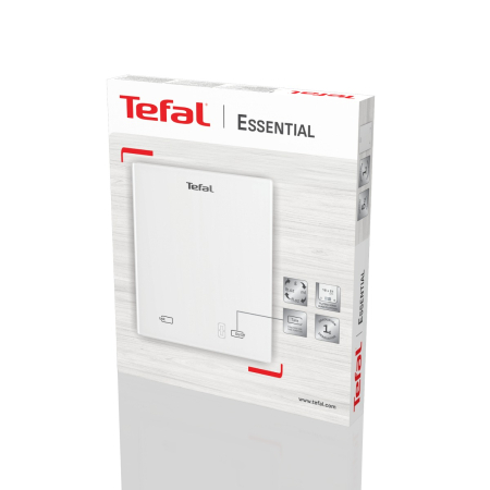 Cantar de bucataraie Tefal Essential BC5504V0, capacitate 5 kg, functie tara, oprire automata, baterii incluse, alb [3]