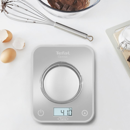 Cantar de bucatarie Tefal Optiss BC50U4V0, 5 kg, sticla securizata, functie Tara, cantarire a lichidelor, precizie 0.5g, afisaj LCD, carlig de a [4]