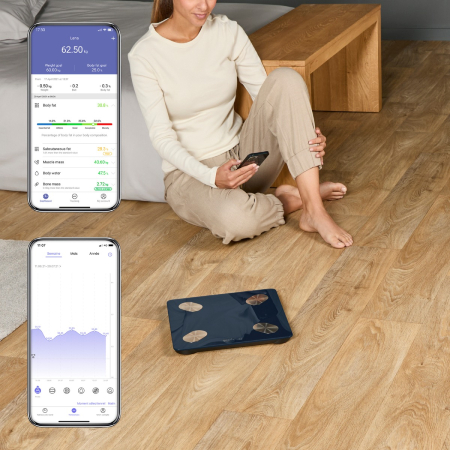 Cantar inteligent Tefal Goodvibes Life+ BM9720F0, greutate maxima 180 kg, 15 indicatori de masurare, sincronizare cu aplicatia Google Fit, Apple Healt [5]