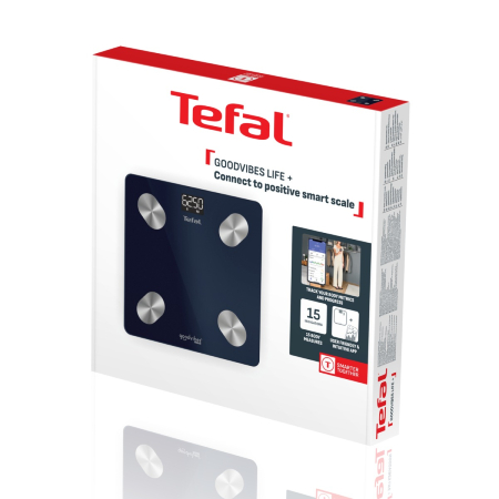 Cantar inteligent Tefal Goodvibes Life+ BM9720F0, greutate maxima 180 kg, 15 indicatori de masurare, sincronizare cu aplicatia Google Fit, Apple Healt [11]