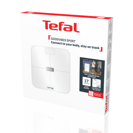 Cantar inteligent Tefal Goodvibes Sport BM9740F0, greutate maxima 200 kg, 17 indicatori de masurare, sincronizare cu aplicatia Google Fit, Apple Healt [12]