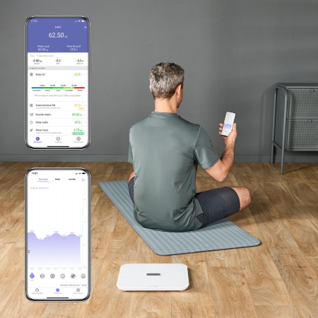 Cantar inteligent Tefal Goodvibes Sport BM9740F0, greutate maxima 200 kg, 17 indicatori de masurare, sincronizare cu aplicatia Google Fit, Apple Healt [3]