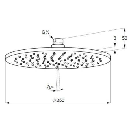 Cap de duș rotund, Kludi, A-QA, diametru 25cm, negru-mat [1]