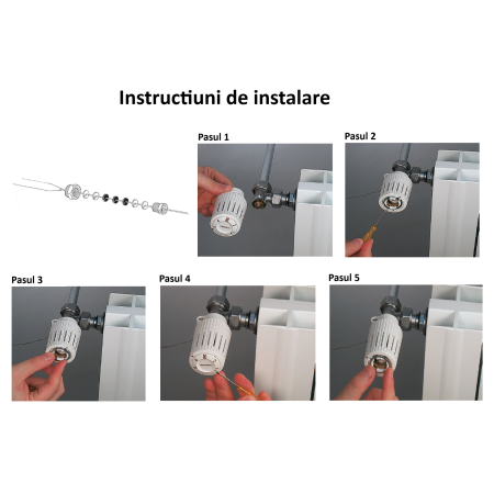Cap termostat Giacomini R462LX011, cu capilar si piulita, 1/2” filet exterior, reglaj 20÷70 °C [1]