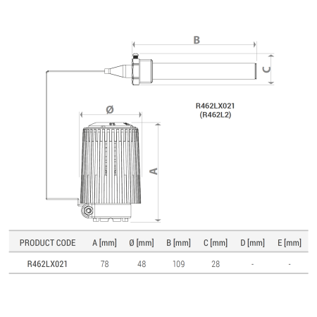 Cap termostatic Giacomini R462LX021, 1/2" filet exterior, cu senzor la distanta, alama, reglaj 20-70°C, montaj pe supapa [2]