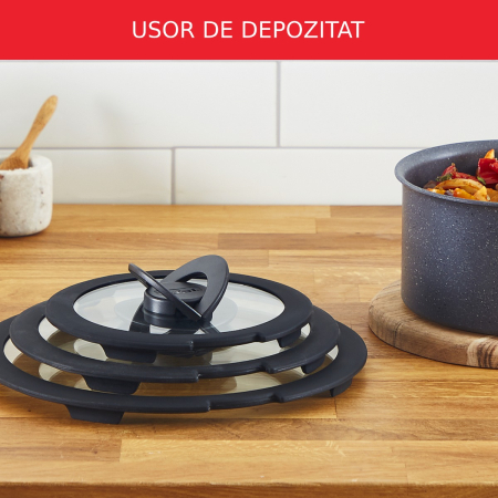Capac de sticla Tefal Ingenio L9846353, 20 cm, compatibil cu oalele & tigaile Ingenio [1]