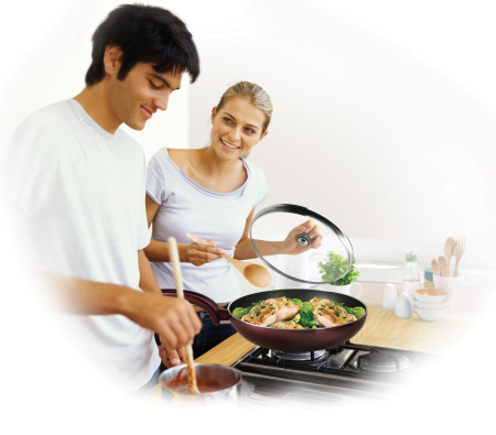 Capac Exception 28097612, orificiu pentru abur, maner ergonomic, margine de inox, 26 cm, sticla [2]