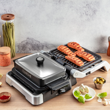 Capac pentru gatit Tefal XA731810, compatibil cu gratarul electric OptiGrill 4 in 1 si OptiGrill 2 in 1, inox, compatibil cu masina de spalat v [3]
