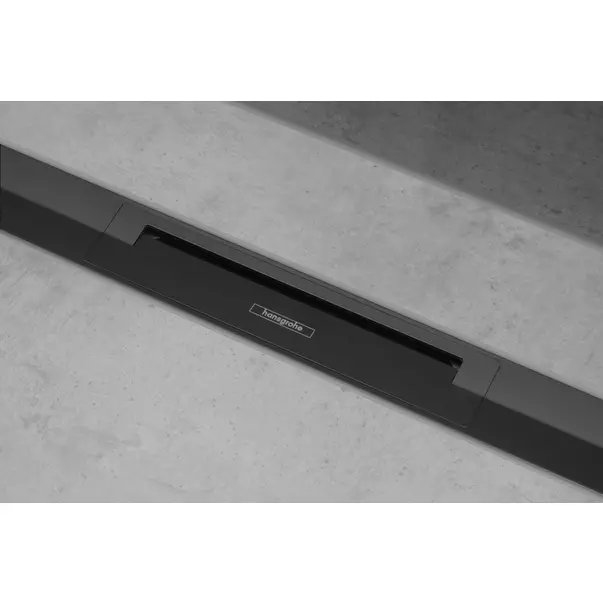 Capac pentru rigola de dus Hansgrohe RainDrain Flex ajustabil negru mat 80 cm [3]