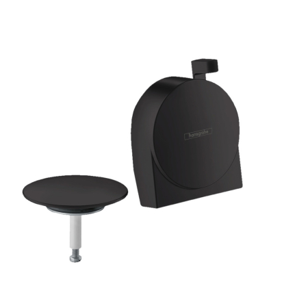 Baie - Capac sifon si preaplin Hansgrohe Exafill S negru mat