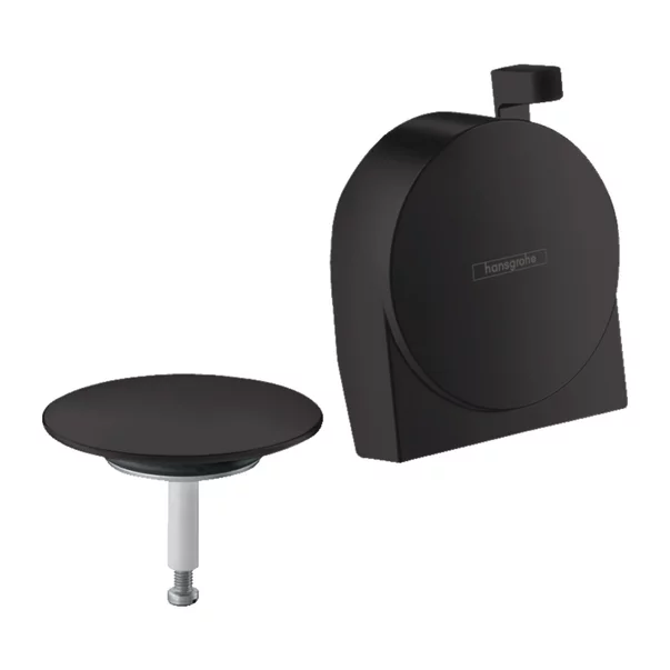 Accesorii cada - Capac sifon si preaplin Hansgrohe Exafill S negru mat