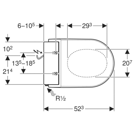 Capac WC, bideu, Geberit, Aquaclean, Tuma Classic, alb [2]