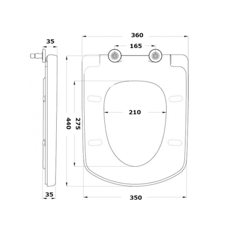 Capac WC Cersanit, Easy, cu Soft-Close si Easy Off,alb [1]