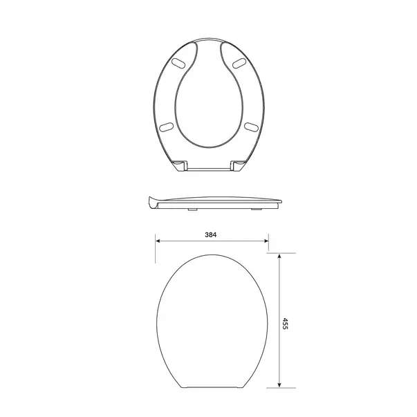 Capac WC Cersanit Etiuda alb lucios [2]
