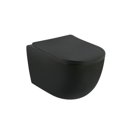 Capac WC Fluminia Minerva, SoftClose, Quick Release, garantie 2 ani, negru mat [1]