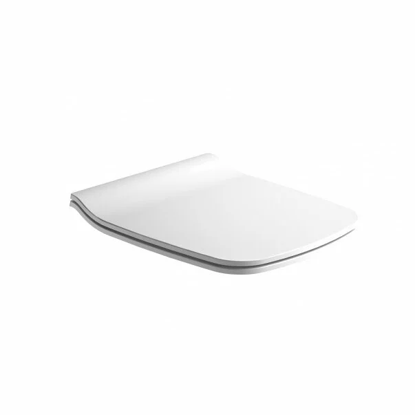Toalete - Capac WC Gala Emma Square slim cu inchidere lenta alb lucios