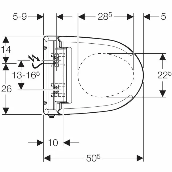 Capac wc Geberit Aquaclean 4000 cu functie de bideu alb alpin [1]
