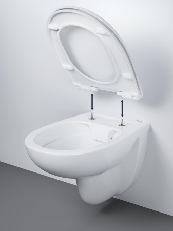 Capac WC Grohe 112946SH00, Bau Ceramic, SoftClose, Slim, datasare rapida, alb [9]