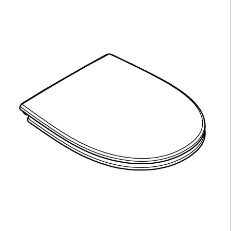 Capac WC Grohe 112947SH00, Bau Ceramic, Slim, datasare rapida, alb [15]