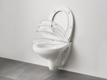 Capac WC Grohe 39898000, 449 mm, 364 mm, 1 functii speciale, capac softclose, suprafata antiaderent, Alb [8]