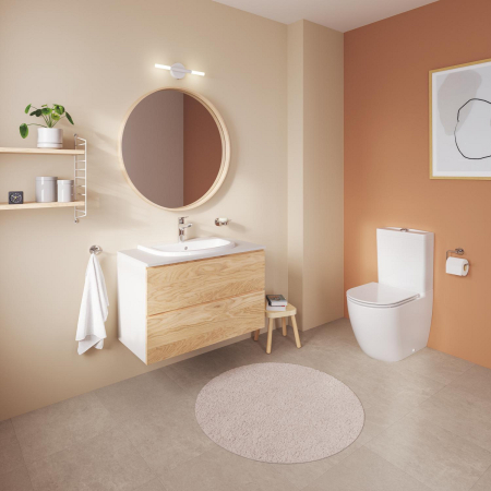 Capac WC Grohe 39913000, Bau Ceramic, pentru wc, capac softclose, slim, eliberare rapida, suprafata antibacteriana, alb [5]