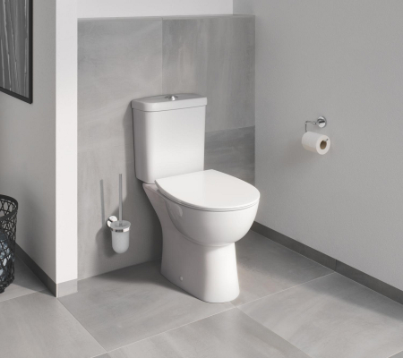 Capac WC Grohe 39923000, Bau Ceramic, pentru wc, capac softclose, slim, eliberare rapida, suprafata antibacteriana, alb [1]
