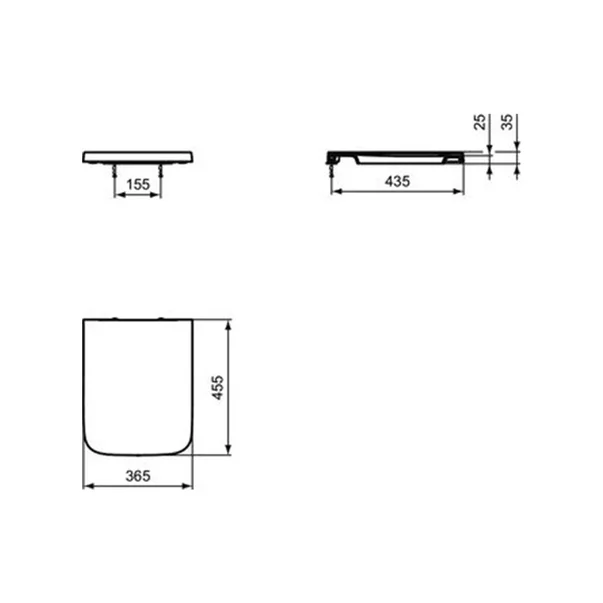 Capac WC Ideal Standard Atelier Blend Cube softclose alb lucios [1]