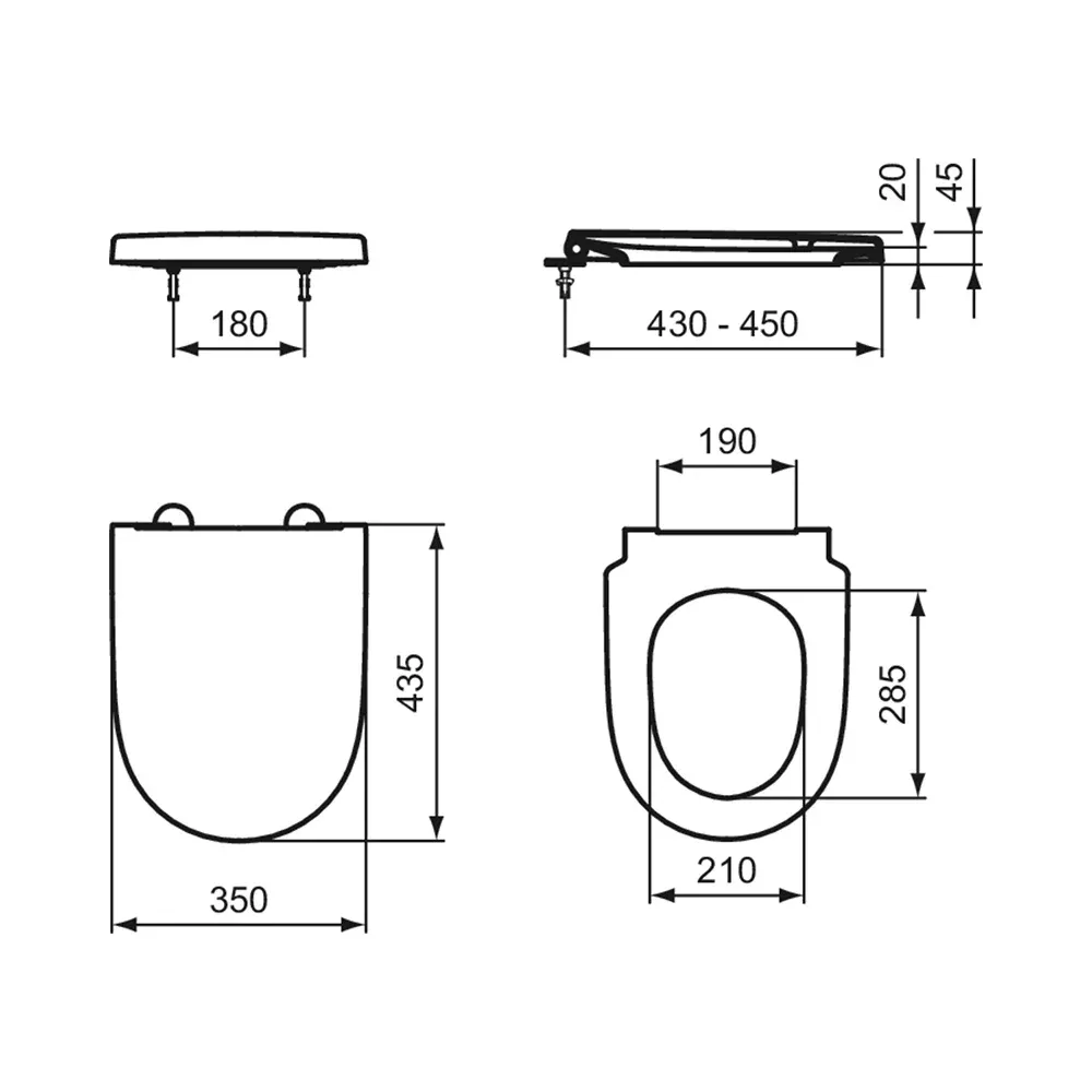 Capac WC Ideal Standard Eurovit, SoftClose, wrap, alb, T572201 [6]