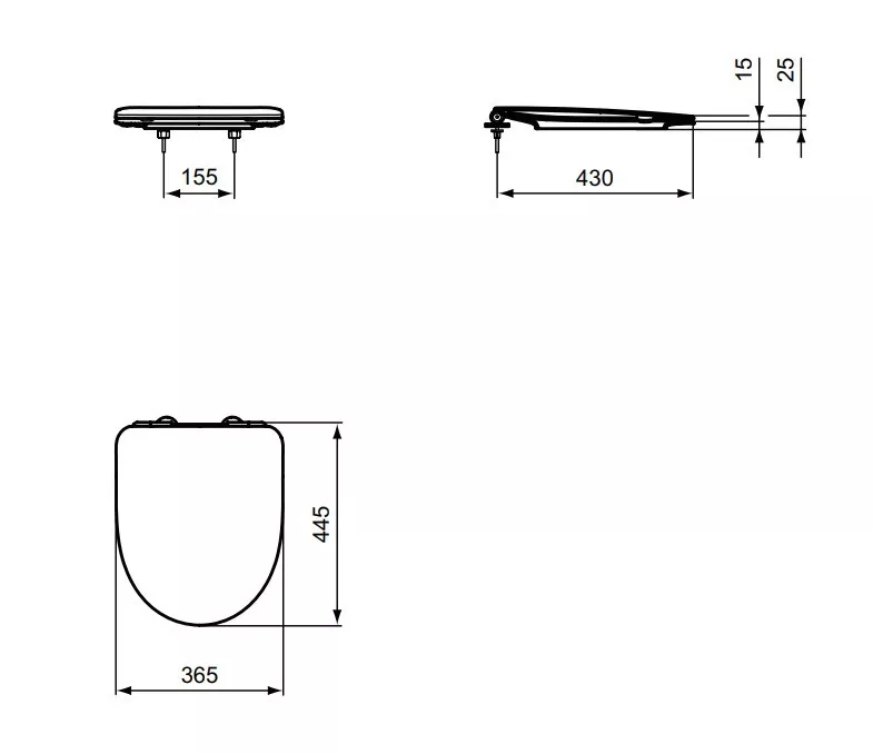 Capac WC Ideal Standard i.Life A, SoftClose, detasabil, duroplast, alb, T467601 [4]