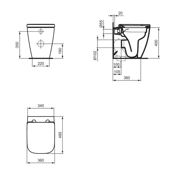 Capac WC Ideal Standard i.life S alb lucios [8]