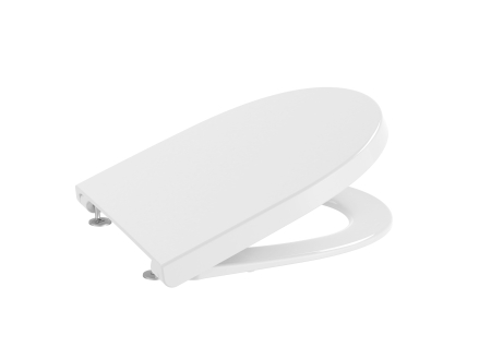 Baie - Capac WC Roca A8012AB00B, 416 mm, 364 mm, 1 functii speciale, oval, duroplast, capac wc, elemente fixare, Alb