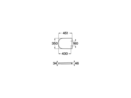 Capac WC Roca A80147000B, The Gap Square, pentru wc, eliberare rapida, suprafata antibacteriana, alb [1]