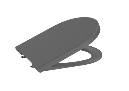 Baie - Capac WC Roca A80152264B, 442 mm, 374 mm, 1 functii speciale, capac softclose, suprafata antiaderent, Antracit