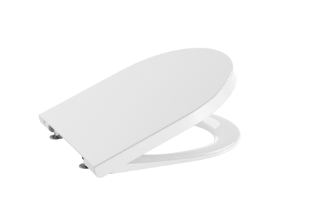 Baie - Capac WC Roca A80152C00B, Inspira Round, pentru wc, capac softclose, eliberare rapida, suprafata antibacteriana, alb