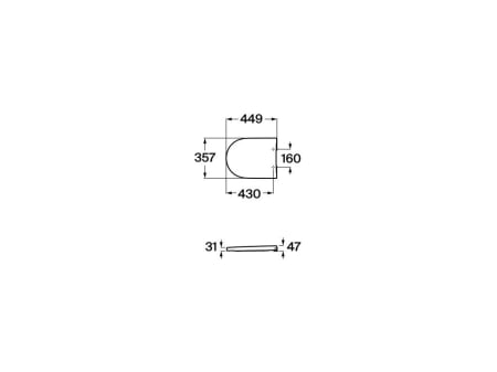Capac WC Roca A801D10001, 449 mm, 357 mm, 1 functii speciale, suprafata antiaderent, oval, duroplast, Alb [2]