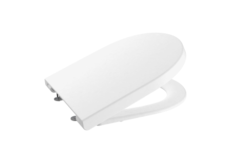 Baie - Capac WC Roca A801D10001, 449 mm, 357 mm, 1 functii speciale, suprafata antiaderent, oval, duroplast, Alb