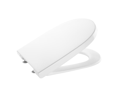 Baie - Capac WC Roca A801D20001, 419 mm, 357 mm, 1 functii speciale, suprafata antiaderent, oval, duroplast, Alb