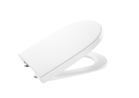 Baie - Capac WC Roca A801D22001, 419 mm, 357 mm, 1 functii speciale, capac softclose, suprafata antiaderent, Alb