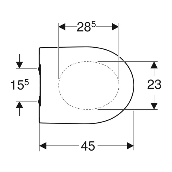 Capac WC softclose Geberit Icon alb slim Quick Release [2]