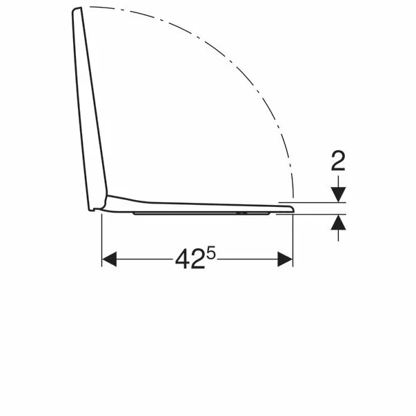 Capac wc softclose Geberit Selnova Square fixare de sus cu balamale Quick Release [1]