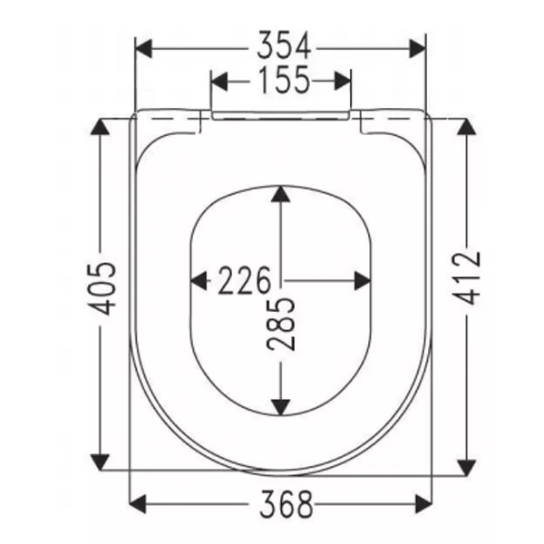 Capac WC Villeroy & Boch O.novo, duroplast, alb, 9M396101 [5]