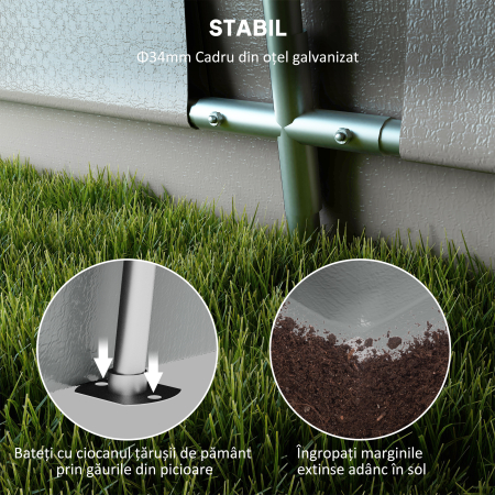  Carport 3,3×6,2 m - Garaj Cort Portabil cu Ventilatie & Copertina [4]