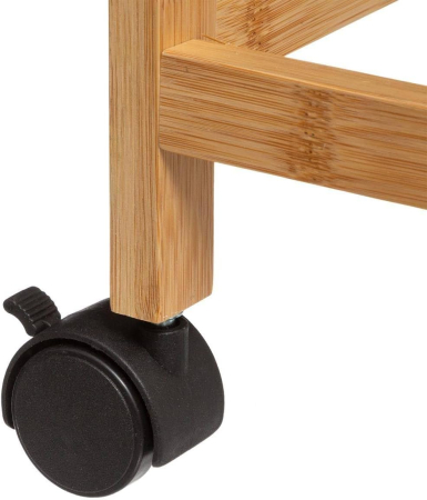 Carucior 5Five Blackwood cu 3 niveluri, bambus si MDF, 41x22x83 cm, natur si negru [3]