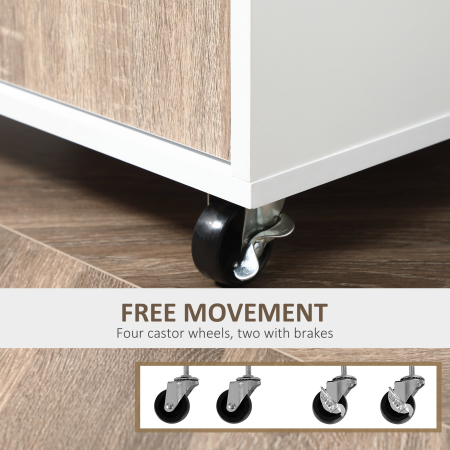  carucior bucatarie, cu dulap si sertar, 60x40x77cm [5]