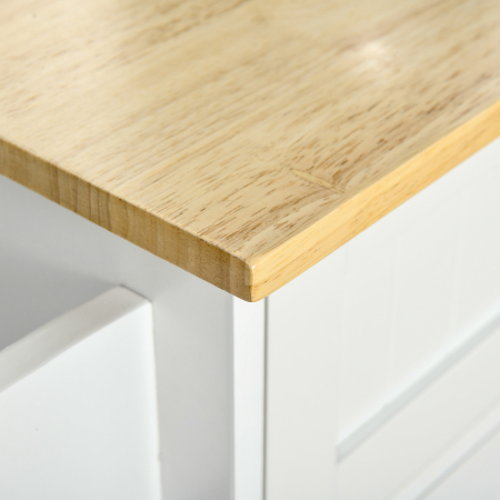  Carucior Bucatarie Multifunctional cu Sertare & Usi, 121×46×91 cm [7]