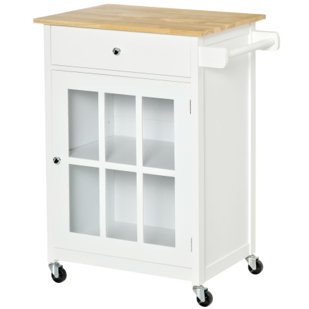 Bucatarie -  carucior de bucatarie, multifunctional, 67x48x86.5cm, alb