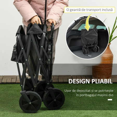 Carucior pliabil pentru exterior cu copertina detasabila [3]