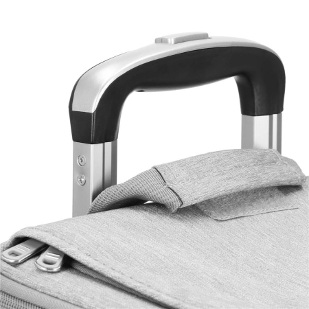 Carucior tip troller pentru transport animale, dublu cu 2 compartimente separate, maxim 22 kg, 55x34x26 cm, gri [11]