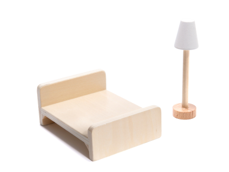 Casa de papusi mare din lemn cu 3 etaje, 4 camere, terasa, mobilier si iluminare LED, 62x27x78 cm, alb [15]