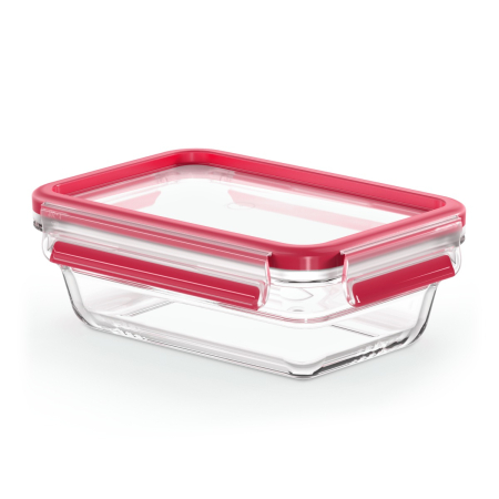 Ustensile bucatarie - Caserola Tefal MasterSeal Glass N1040610, 0.70 L, sticla, inchidere 100% etansa, transparent
